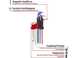 Einhell Innensechskantschlüssel-Set 9-Tlg.