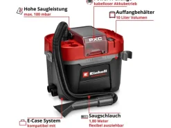 Einhell Professional Akku-Nass-/Trockensauger TP-VC 18/10 Li BL L (1 x 4.0 Ah)