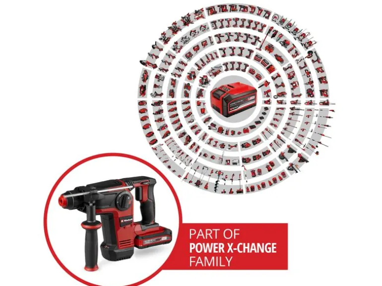 Einhell Professional Schnurloser Bohrhammer TP-HD 18/28 Li BL+4 (1x3.0Ah+)