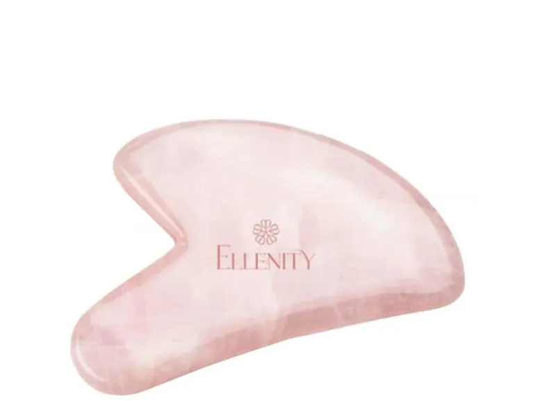 ELLENITY Rosenquarz Gua Sha Rosenquarz Gua Sha Gesichtsmassagegerät