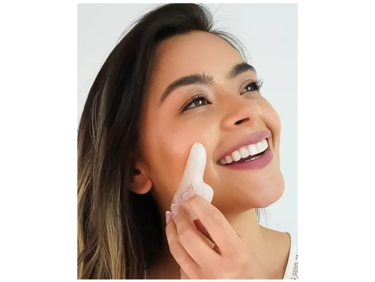 ELLENITY Rosenquarz Gua Sha Rosenquarz Gua Sha Gesichtsmassagegerät