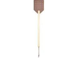 Esschert Design Fliegenklatsche aus Leder Braun