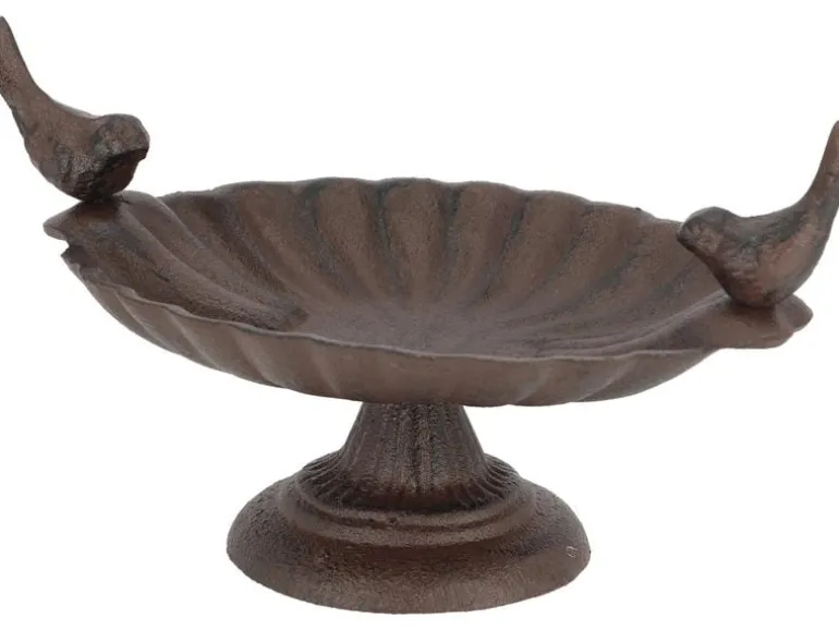 Esschert Design Vogeltränke mit Fuss, 2 Vögel
