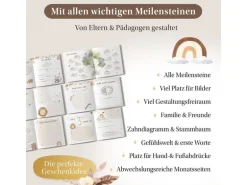 Eulentaler Babyalbum Gold Leinen, 92 Seiten