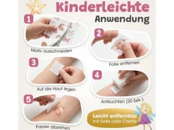 Eulentaler Tattoo Set für Kinder Einhorn Motive 100 Stück