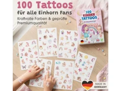Eulentaler Tattoo Set für Kinder Einhorn Motive 100 Stück