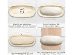 Exitoso Gärkorb Beige/Weiss Ø35 x 15 cm