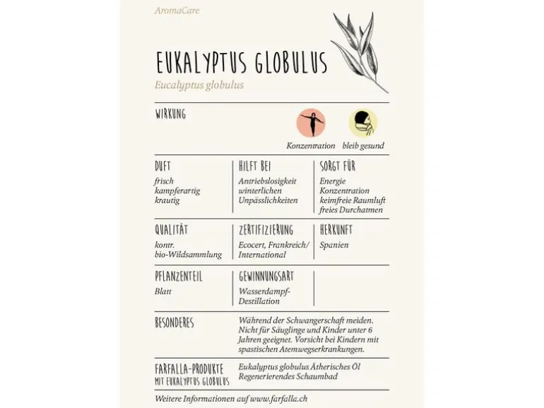 Farfalla Ätherisches Öl Eukalyptus globulus bio Wildsammlung 10 ml