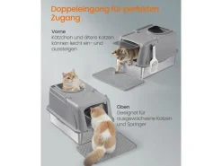 Feandrea Katzentoilette Edelstahl XL 61 x 41 x 36.5 cm
