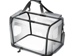 Feandrea Transportbox für Hunde & Katzen M, grau