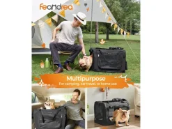 Feandrea Transportbox Haustier, M, Schwarz