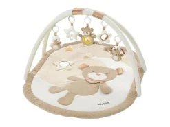 fehn Krabbeldecke mit Spielbogen Bär Rainbow