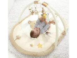 fehn Krabbeldecke mit Spielbogen Bär Rainbow