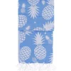 Foutastic Ananas – blue Fouta Baumwolle Blau 100 x 180 cm