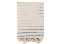 Foutastic Strandtuch Capri Weiss, Blau