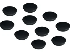 Franken Haftmagnet Magnet rund Ø 24 mm, 10 Stück, Schwarz
