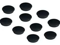 Franken Haftmagnet Magnet rund Ø 24 mm, 10 Stück, Schwarz