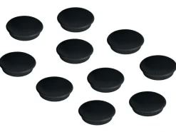 Franken Haftmagnet Magnet rund Ø 24 mm, 10 Stück, Schwarz