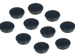 Franken Haftmagnet Magnet rund Ø 24 mm, 10 Stück, Schwarz