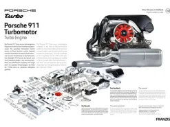 Franzis Bausatz Porsche 911 Turbomotor 1:3, Deutsch/Englisch