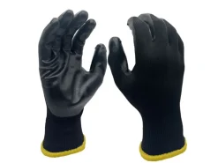 FTM Arbeitshandschuh Polyester, M, Schwarz, 1 Stück