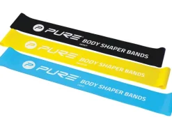 FTM Fitnessband 3er-Set, leicht bis stark, Blau/Gelb/Schwarz