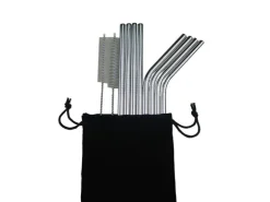 FTM Strohhalm Stainless 8 Stück, Silber