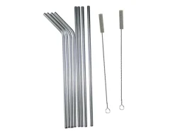 FTM Strohhalm Stainless 8 Stück, Silber