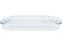 FURBER Auflaufform-Set Glas, 3 Stück, Eckig