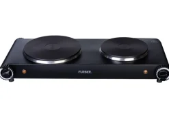 FURBER Doppelkochplatte Schwarz, 1500 W / 1000 W