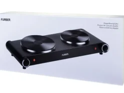FURBER Doppelkochplatte Schwarz, 1500 W / 1000 W