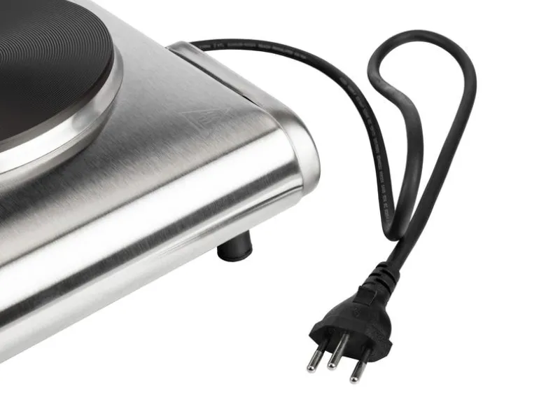 FURBER Doppelkochplatte Silber, 1500 W / 1000 W