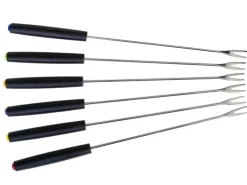 FURBER Fondue-Set Alpy 9 Teile, Schwarz/Weiss