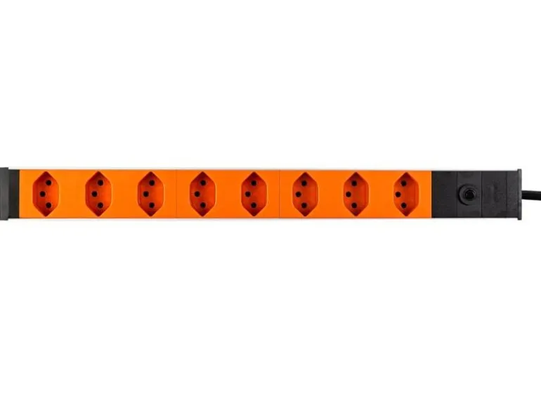 FURBER.power 19" Steckdosenleiste 8x T13 Orange