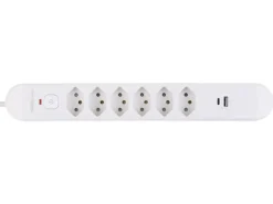 FURBER.power Steckdosenleiste Tuttovario 6 x T13, 1 x USB C, 1 x USB A