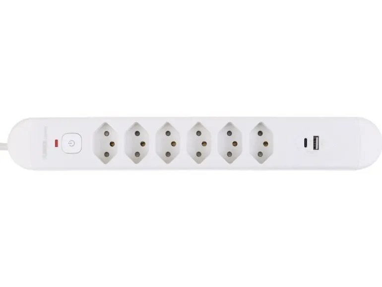 FURBER.power Steckdosenleiste Tuttovario 6 x T13, 1 x USB C, 1 x USB A