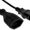 FURBER.power Verlängerungskabel C14-T13 0.3 m Schwarz