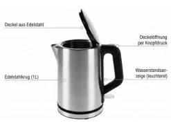 FURBER Wasserkocher Premium 1 l, Edelstahl
