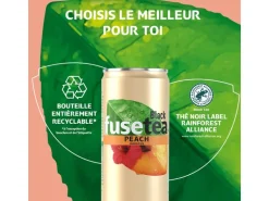 Fusetea Black Ice Tea Peach-Hibiscus 6 x 0.33 l