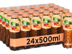 Fusetea Black Ice Tea Peach-Hibiscus 24 Stück x 0.5 l