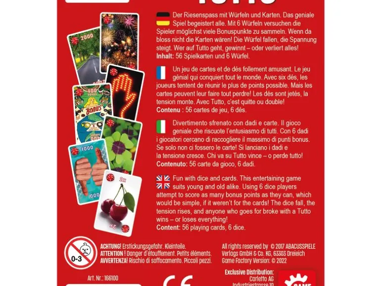 Game Factory Kartenspiel Tutto Multilingual
