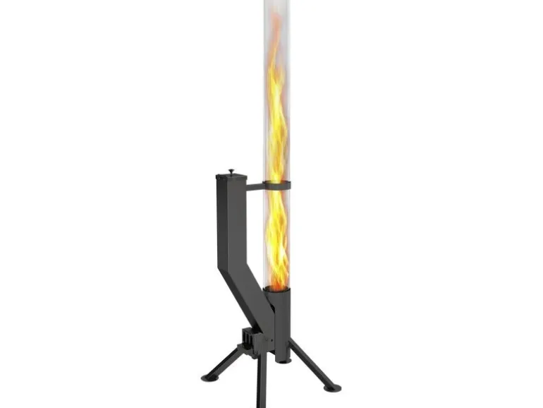 Gardenflare Premium Feuerrohr Edelstahl Schwarz