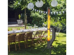 Gardenflare Premium Feuerrohr Edelstahl Schwarz