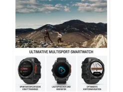 GARMIN Sportuhr Fenix 8 AMOLED, 47 mm Schwarz/Schiefergrau