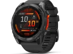 GARMIN Sportuhr Fenix 8 AMOLED, 47 mm Schwarz/Schiefergrau