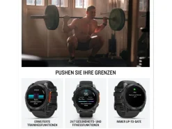 GARMIN Sportuhr Fenix 8 AMOLED, 47 mm Schwarz/Schiefergrau