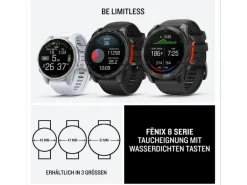GARMIN Sportuhr Fenix 8 AMOLED, 43 mm Weiss