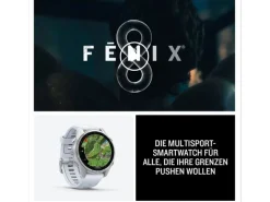 GARMIN Sportuhr Fenix 8 AMOLED, 43 mm Weiss