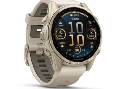 GARMIN Sportuhr Fenix 8 AMOLED Sapphire, 43 mm Beige