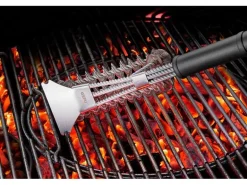 GEFU Grillbürste BBQ L 43 cm, Bürste 9 x 7 x 3 cm, Schwarz/Silber